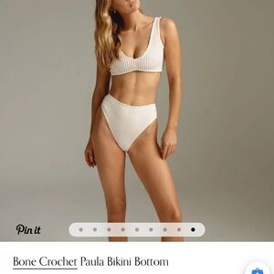 Montce Paula Crochet Bikini Bottom - Cream